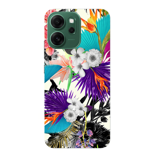 Oppo 14 F Sea flowers Transparent Silicone TPU Θήκη